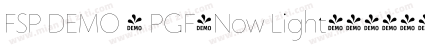 FSP DEMO - PGF-Now Light字体转换